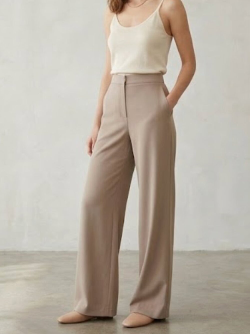 NWT Abercrombie | LONG High Rise Wide Leg Sloane Trousers Curve Love | 28 LONG